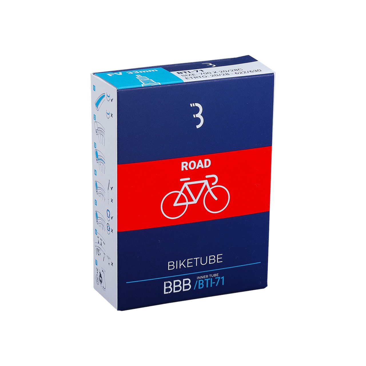 BBB Cycling Tube 700 x 18/23/25C French/Presta Valve 33mm