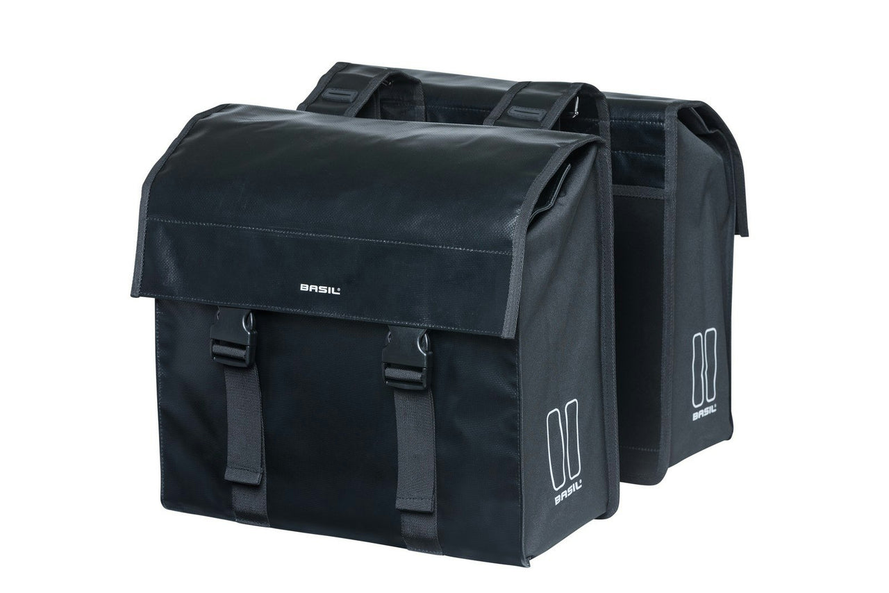 Basil Urban Load Double Bicycle Bag Black 48-53L