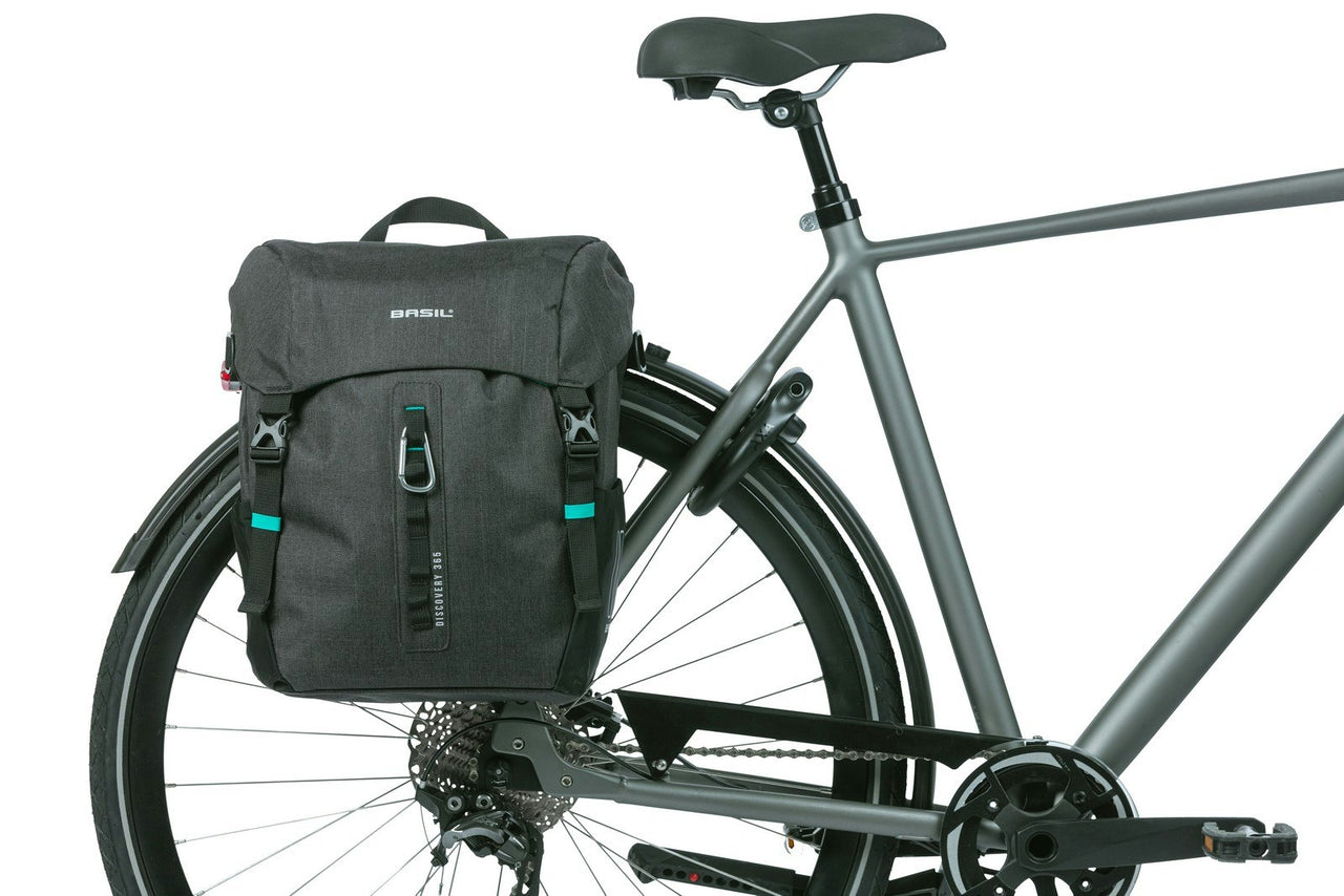 Basil Discovery 365D Single Pannier Bag L 20 Litres Black