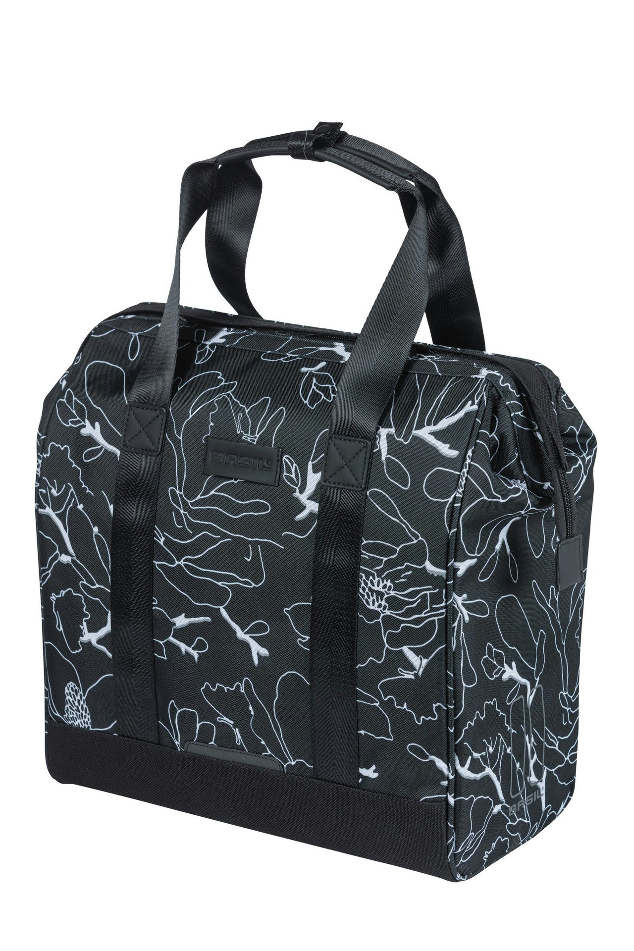 Basil Grand Flower Bicycle Shopper 23 Litres Black