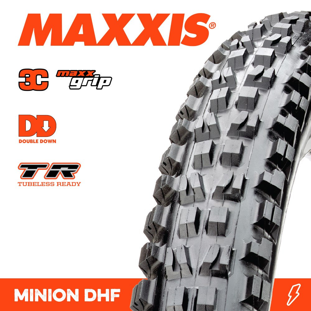 Maxxis Tyre Minion DHF 29 X 2.50 WT 3C Grip Dd TR Fold 120X2TPI