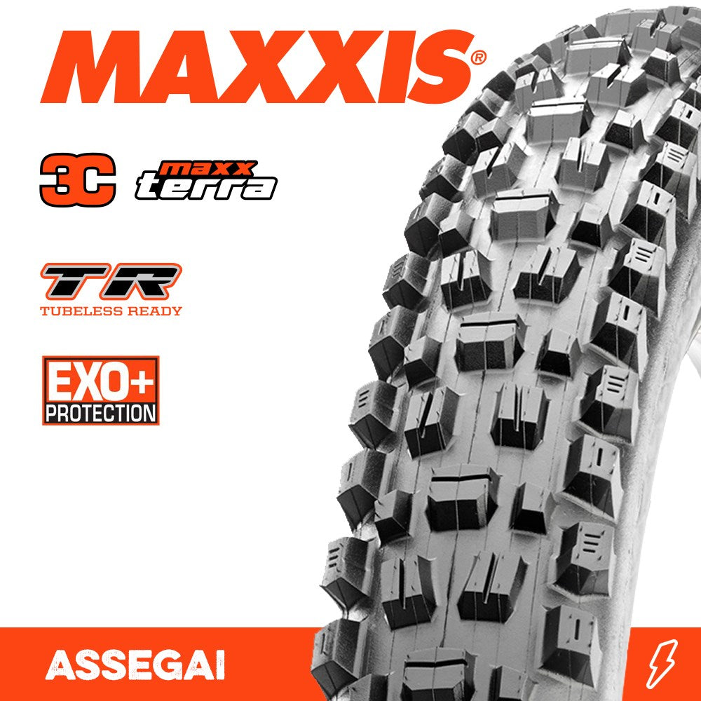 Maxxis Tyre Assegai 27.5 X 2.50 WT 3C Terra EXO+ TR Fold 60TPI E-25