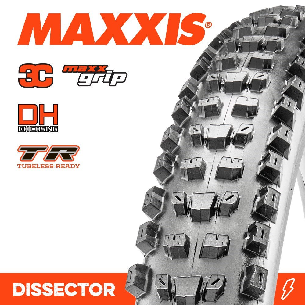 Maxxis Tyre Dissector 27.5 X 2.40 WT 3C Grip DH TR Fold 60X2TPI