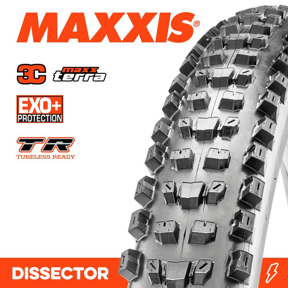 Maxxis Tyre Dissector 27.5 X 2.60 3C Terra EXO+ TR Fold 60TPI E-25