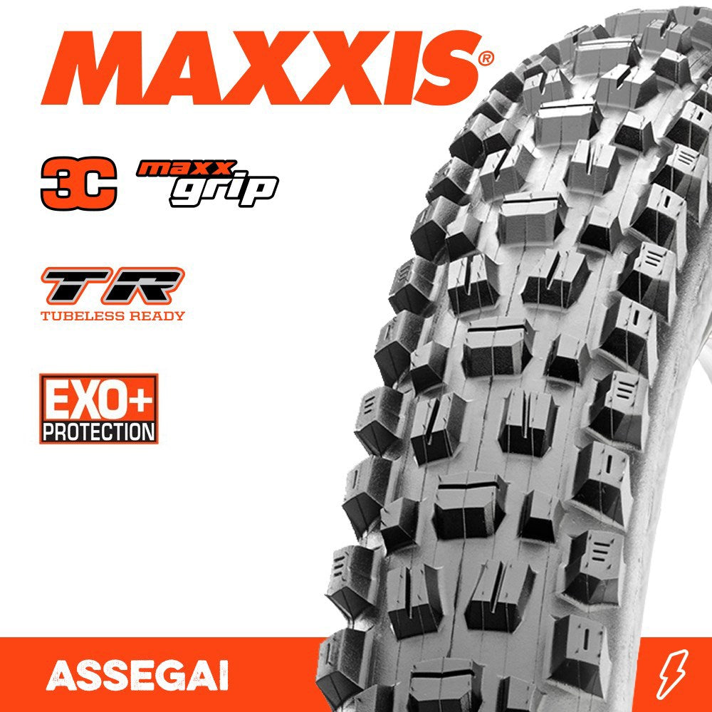 Maxxis Tyre Assegai 29 X 2.50 WT Grip EXO+ TR Fold 60TPI E-25