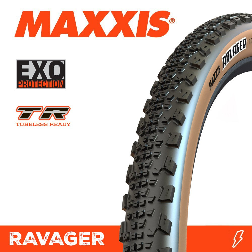 Maxxis Tyre Ravager 700 X 40C EXO TR Tanwall Fold 60TPI