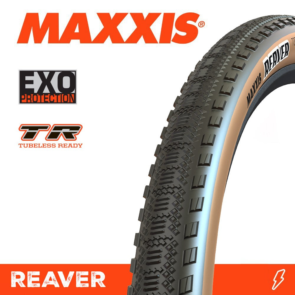 Maxxis Tyre Reaver 700 X 40C EXO TR Tanwall Fold 120TPI