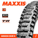 MAXXIS Tyre Minion DHR II 26 X 2.40 WT 3C Terra EXO TR Fold 60TPI E-25