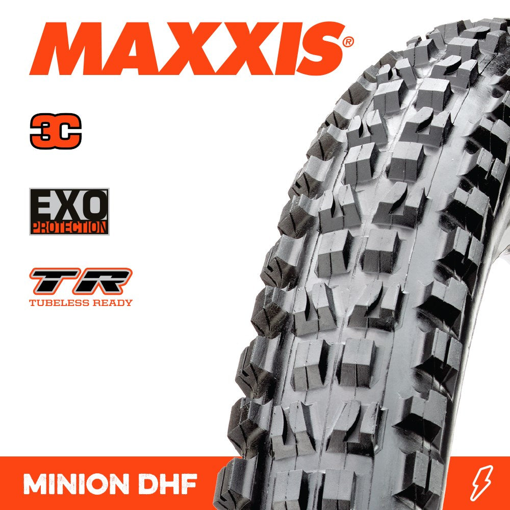 Maxxis Tyre Minion DHF 27.5 X 2.30 3C Terra EXO TR Fold 60TPI E-25