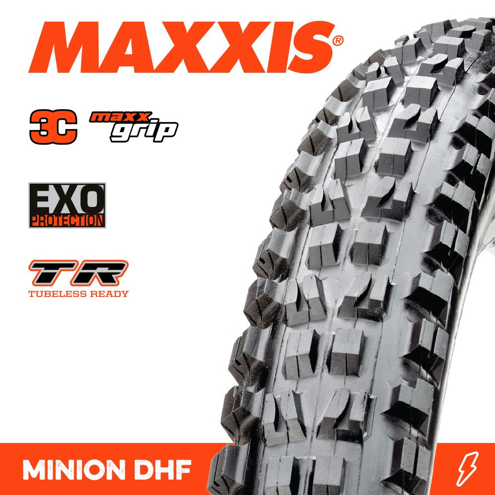 Maxxis Tyre Minion DHF 27.5 X 2.50 WT 3C Grip EXO TR Fold 60TPI E-25