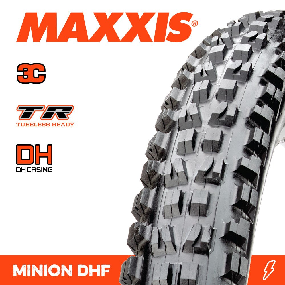 Maxxis Tyre Minion DHF 29 X 2.50 WT DH 3C Grip TR Fold 60X2TPI E-25