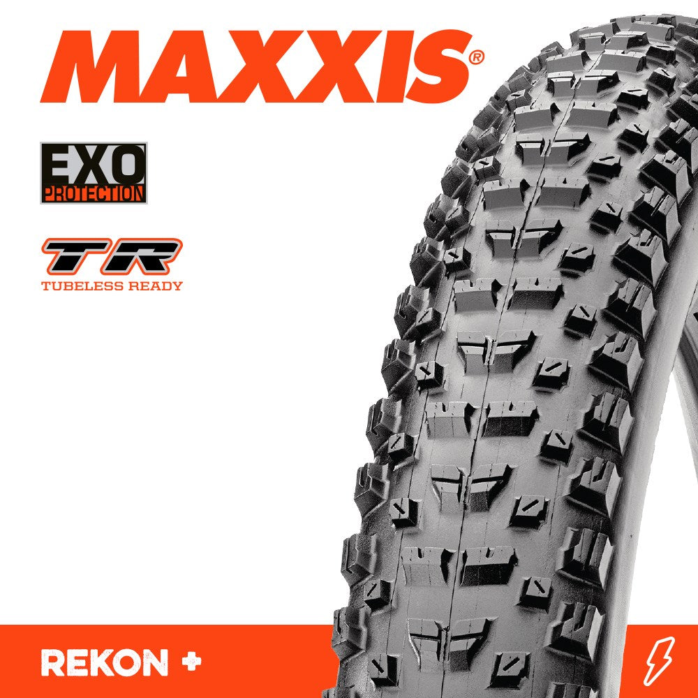 Maxxis Tyre Rekon + 27.5 X 2.80 Plus EXO TR Fold 60TPI E-25