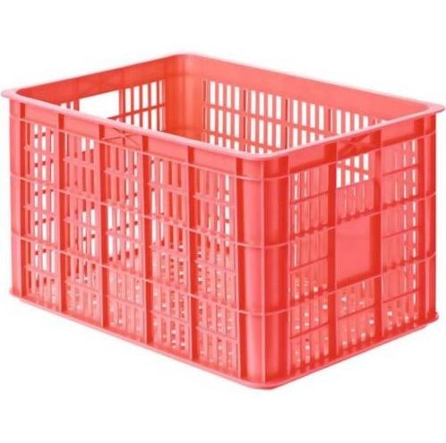 Basil Bicycle Crate Large 50L Fluro Coral