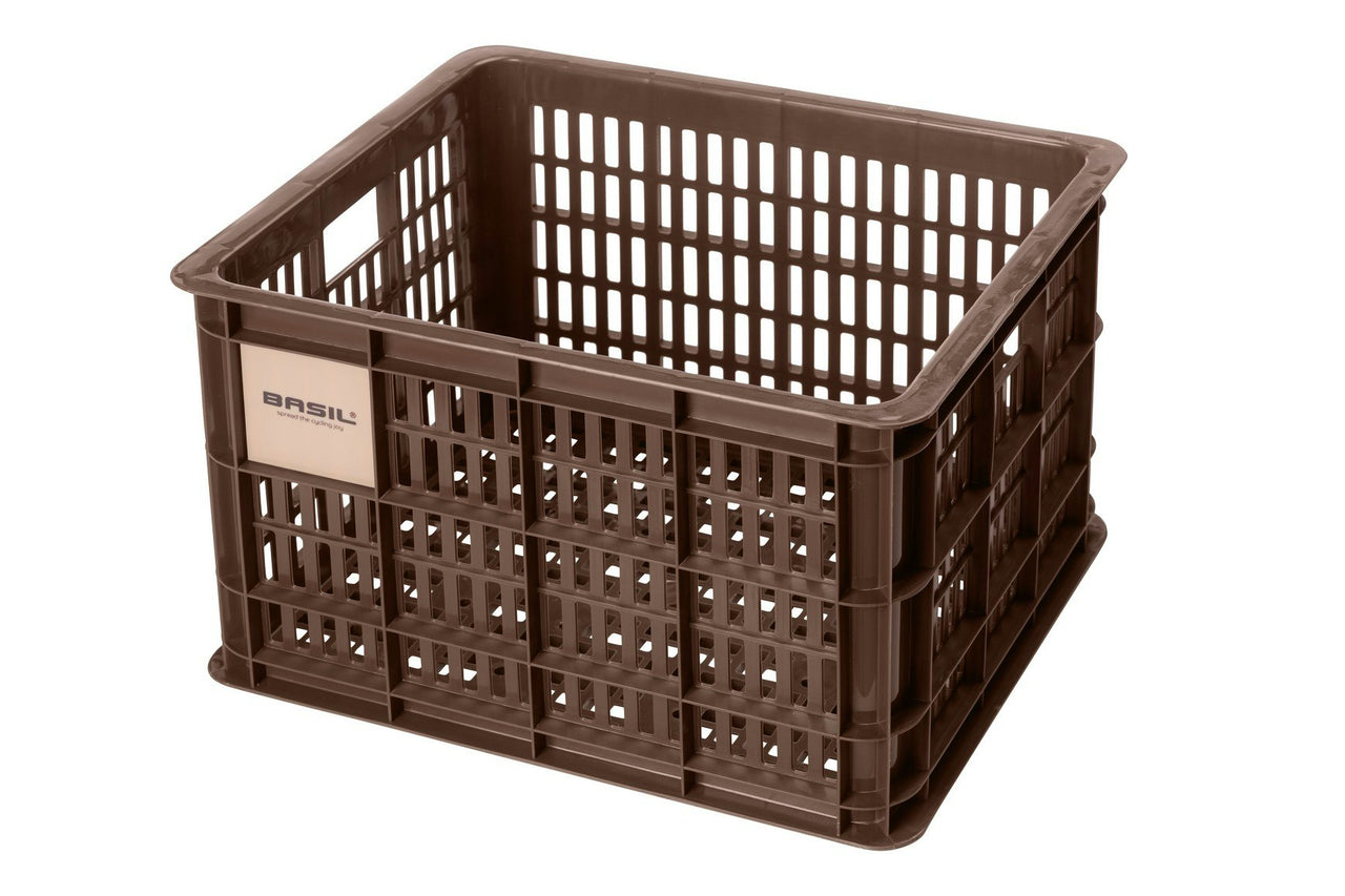 Basil Bicycle Crate Medium 29.5L Chocolate Brown