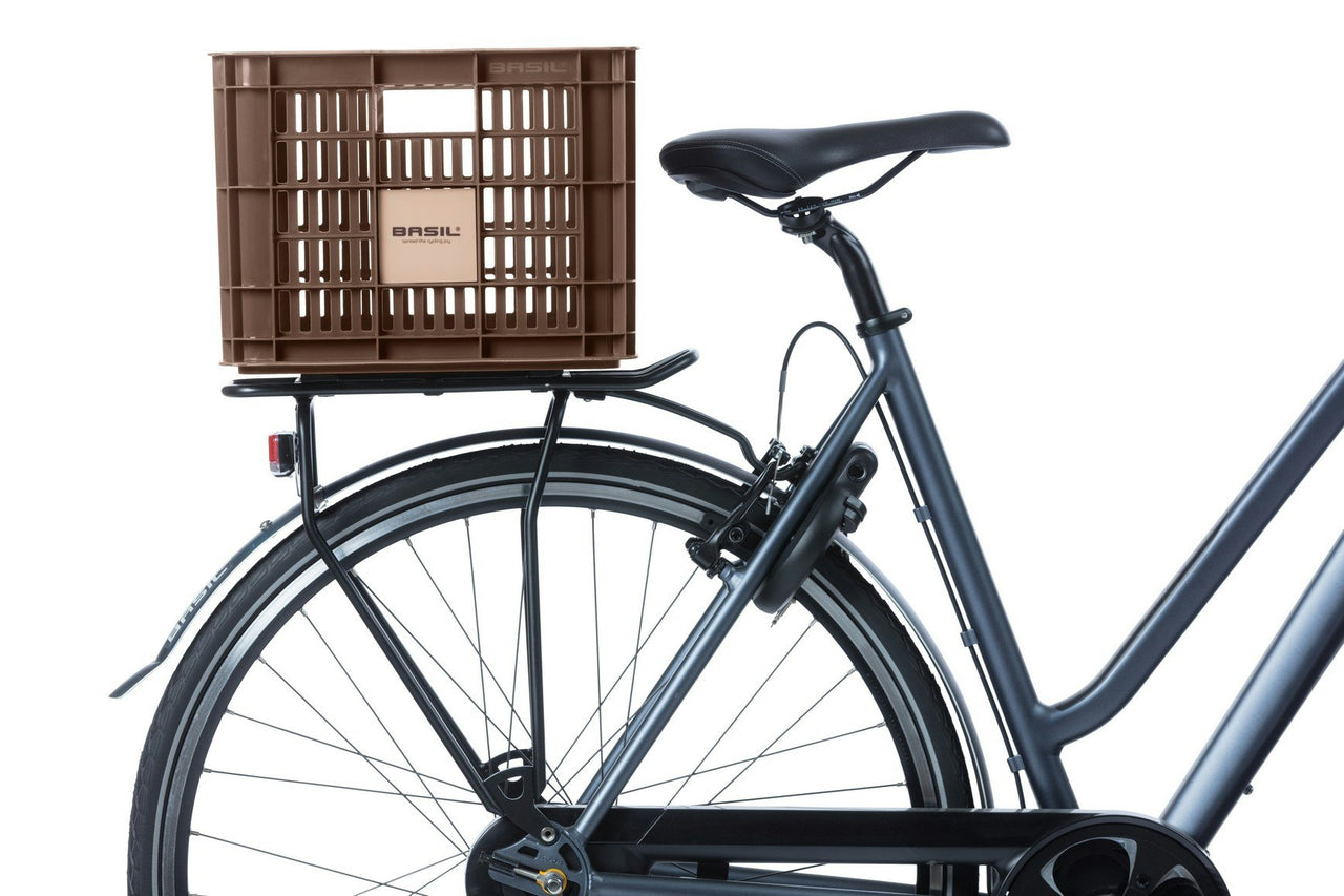 Basil Bicycle Crate Medium 29.5L Chocolate Brown