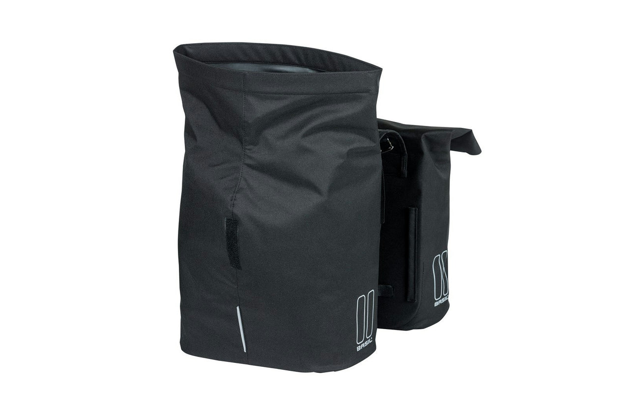 Basil City Double Bag Black 28-32L