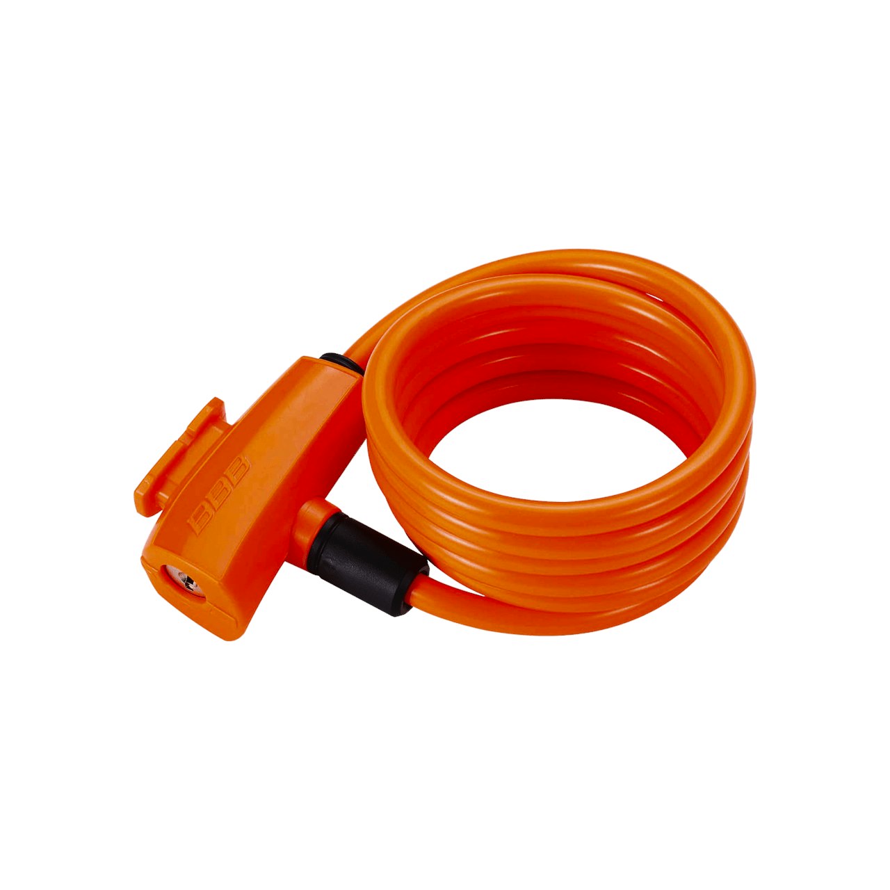 BBB Cycling BicycleLock Quicksafe 8mm x 1500mm Coilcable Orange