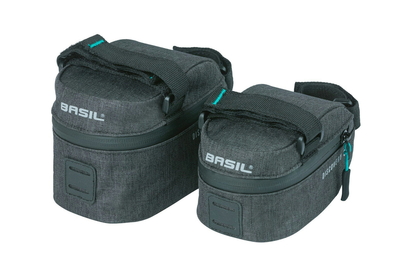 Basil Discovery 365D Saddle Bag Medium 1L Black Melee