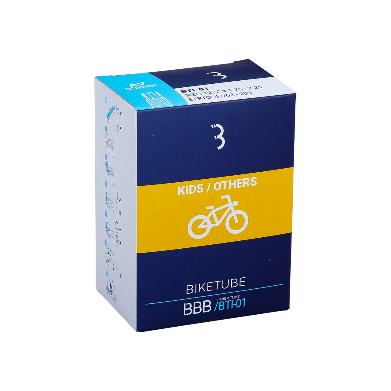 BBB Cycling Tube 16 x 1.75/2.125 American/Schrader/Car Valve