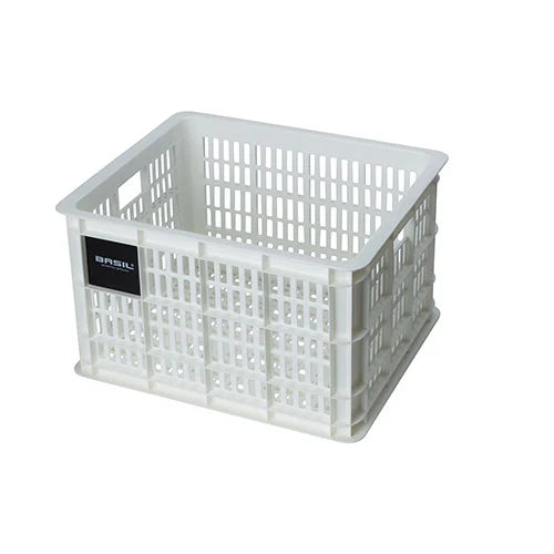 BASIL BICYCLE CRATE M, MEDIUM, 27L, BRIGHT WHITE