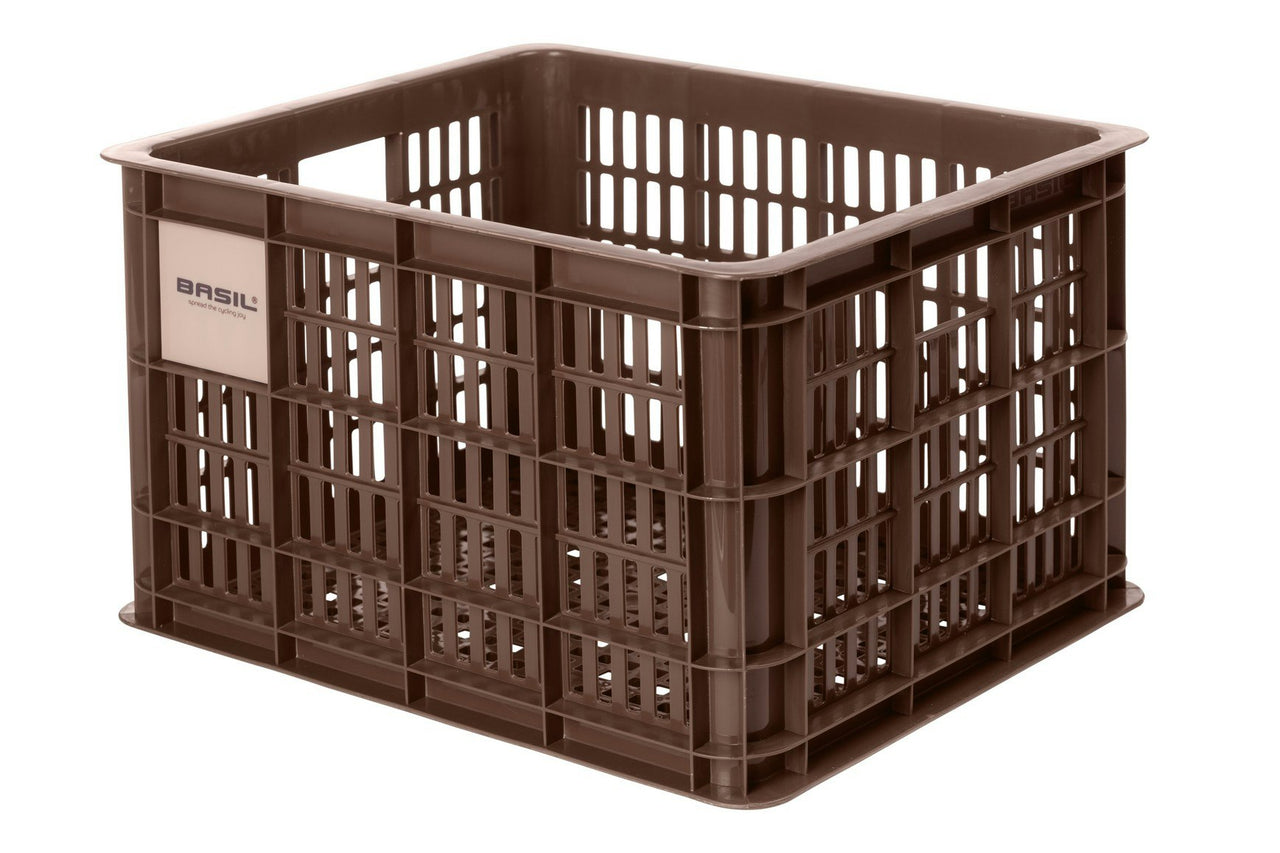 Basil Bicycle Crate Medium 29.5L Chocolate Brown