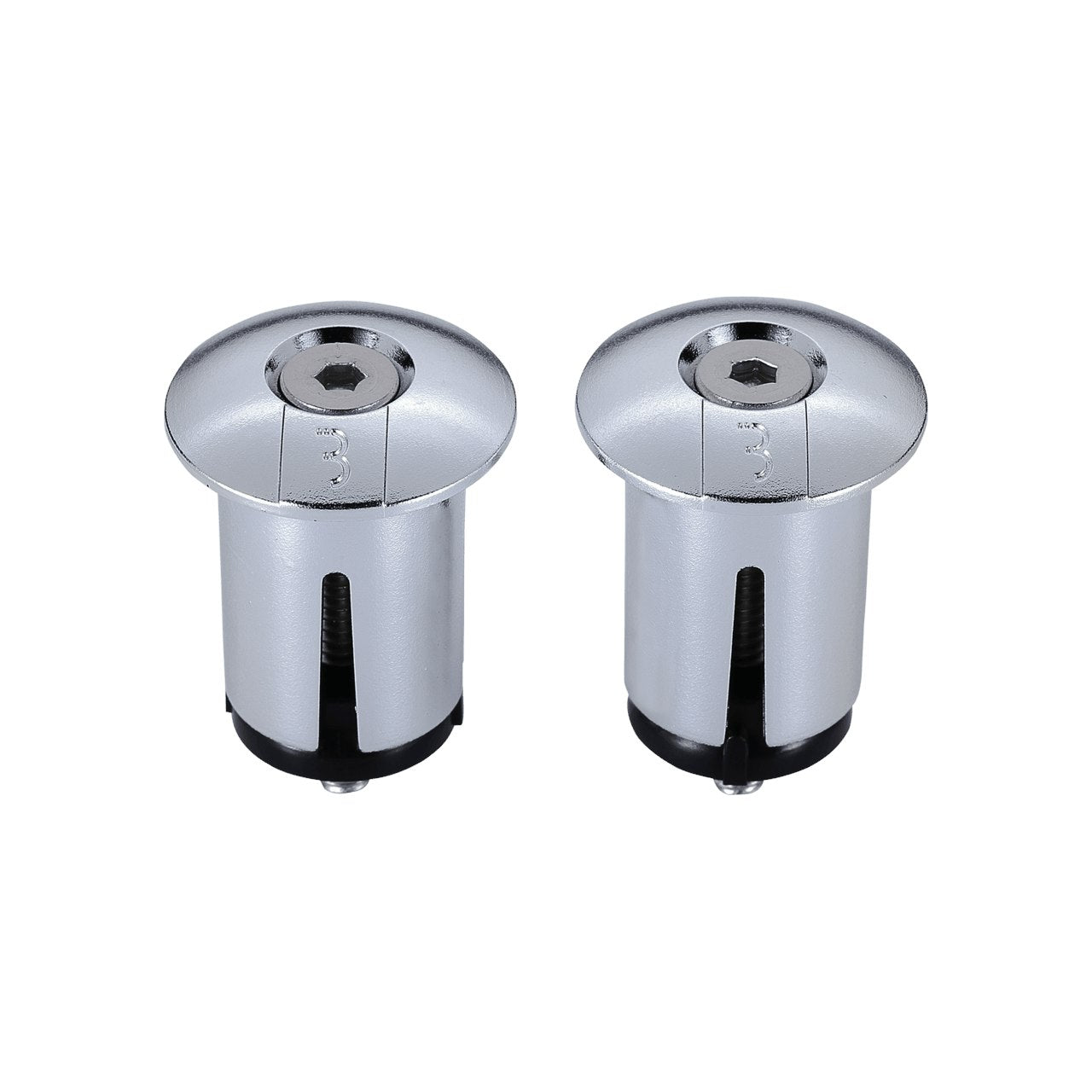 BBB Cycling End Caps Screwon Chrome (2Pcs)