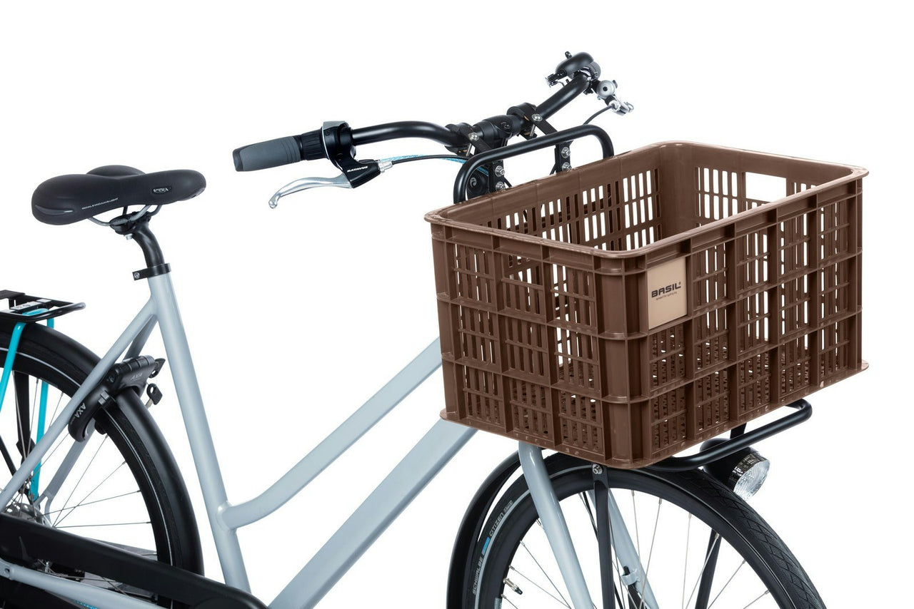 Basil Bicycle Crate L 40 Litres Chocolate Brown