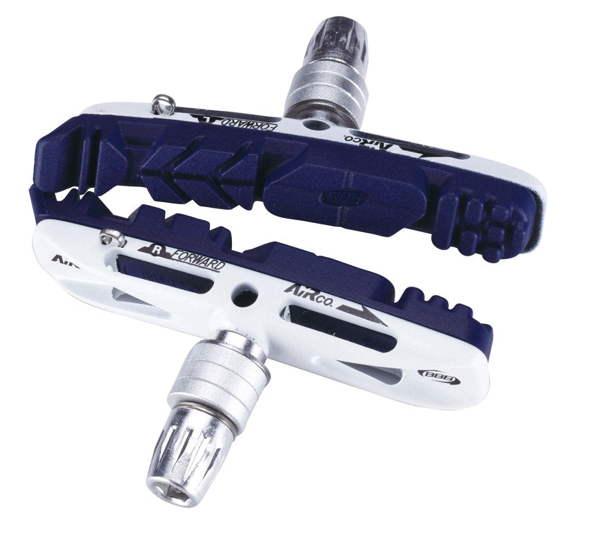 BBB Cycling Airco MTB Brake Shoes - White w/ Blue HP (2 Pairs)