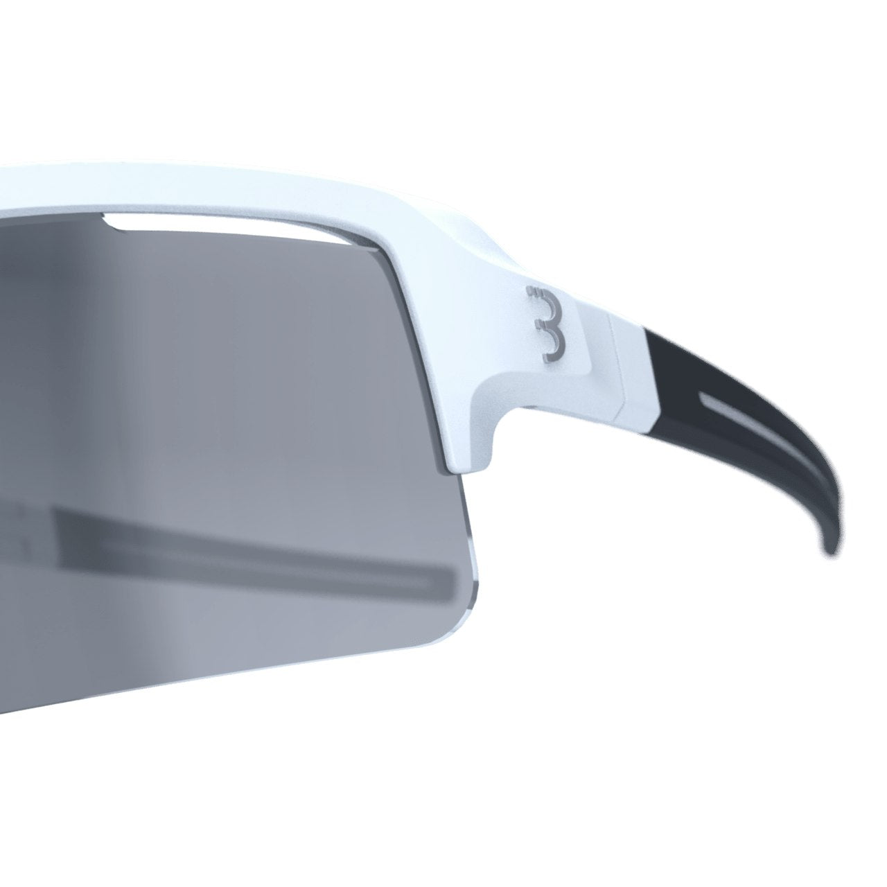 BBB Cycling Fuse Sportglasses Matt White/Black Pcsmoke Flash Mirror