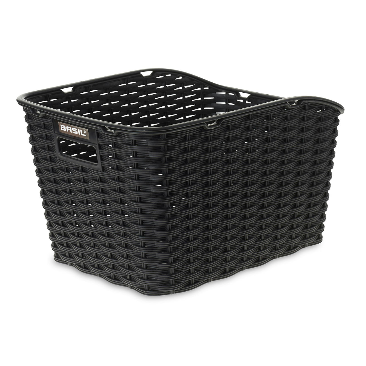 Basil Weave Synthetic Rear Basket Black