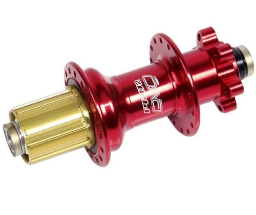 Hope Pro 2 Evo Rear Hub 10mm 36 Hole Red Freehub: Shimano & SRAM