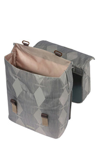 Thumbnail for Basil Elegance Double Pannier Bag MIK 40-49L Chateau Taupe