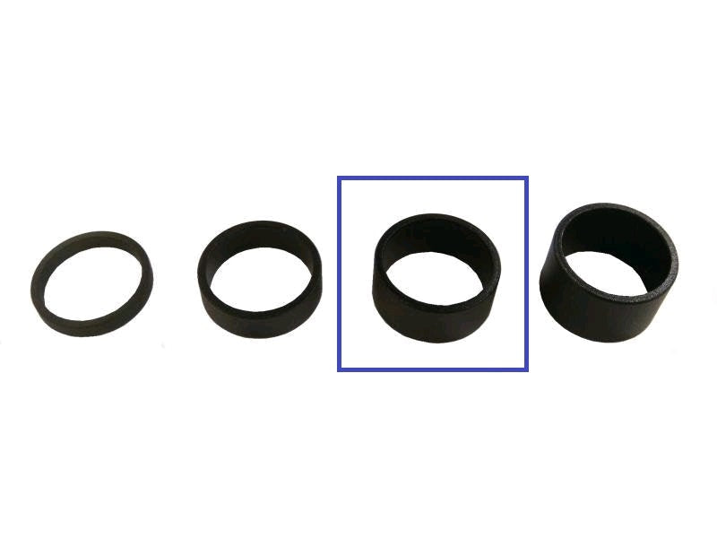 BBB Cycling AluSpace Spacers 1-1/8 Black 15mm 50Pcs Polybag