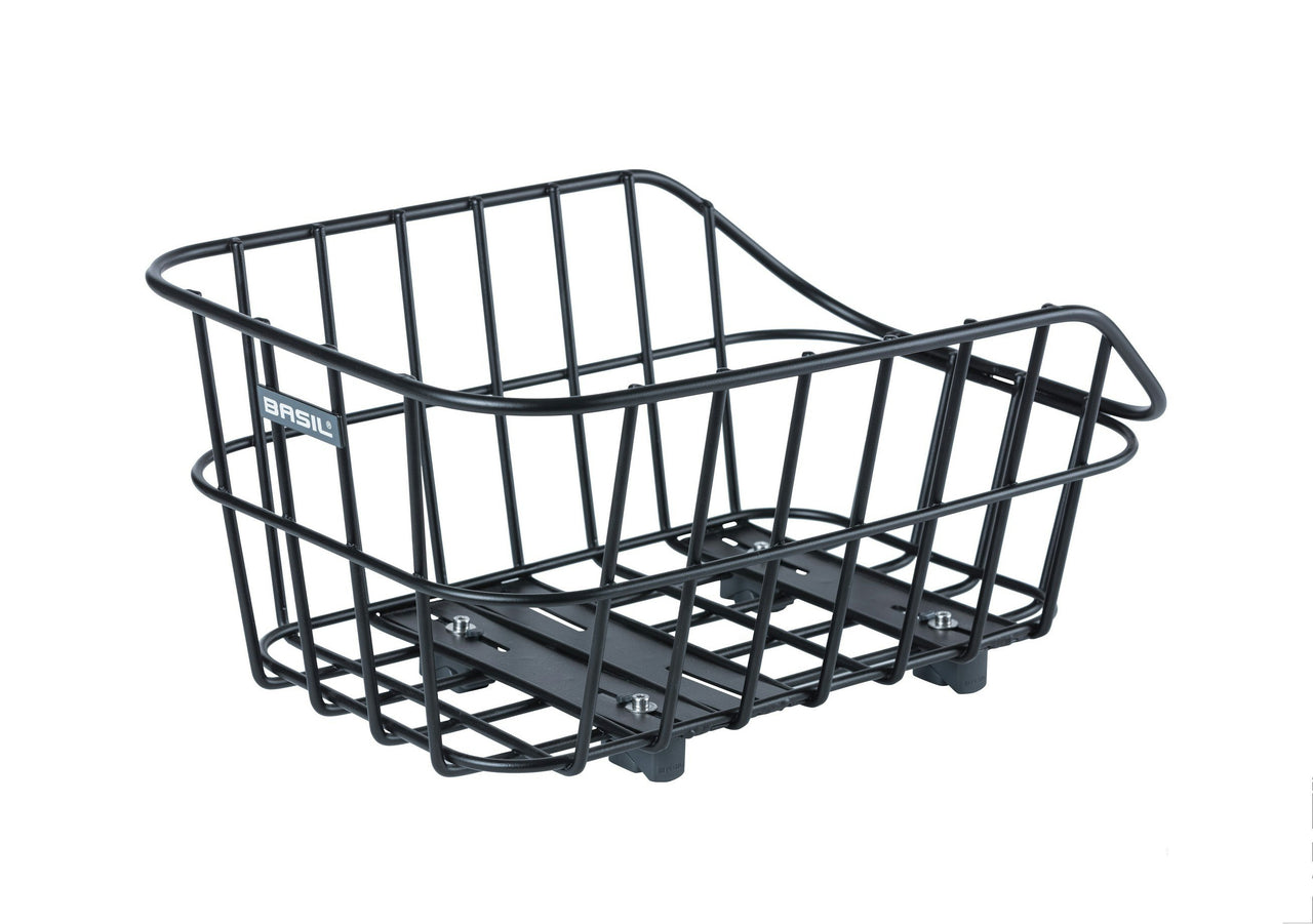 Basil Cento Alu Rear Basket WSL Black