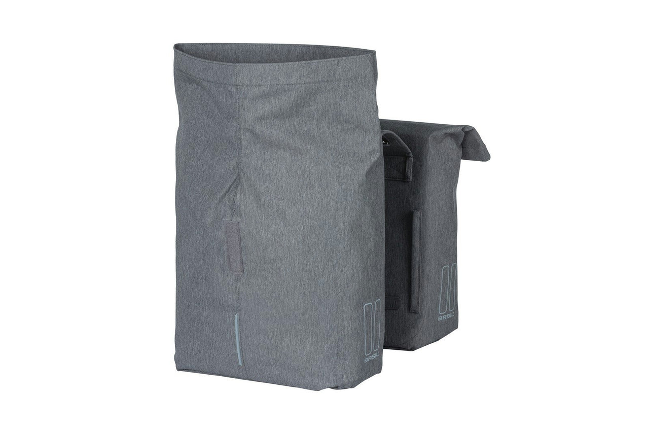 Basil City Double Bag Grey Melee 28 -32L