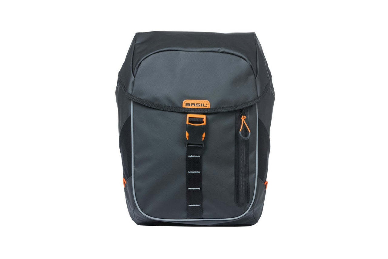 Basil Miles Tarpaulin Backpack Black Orange 17L