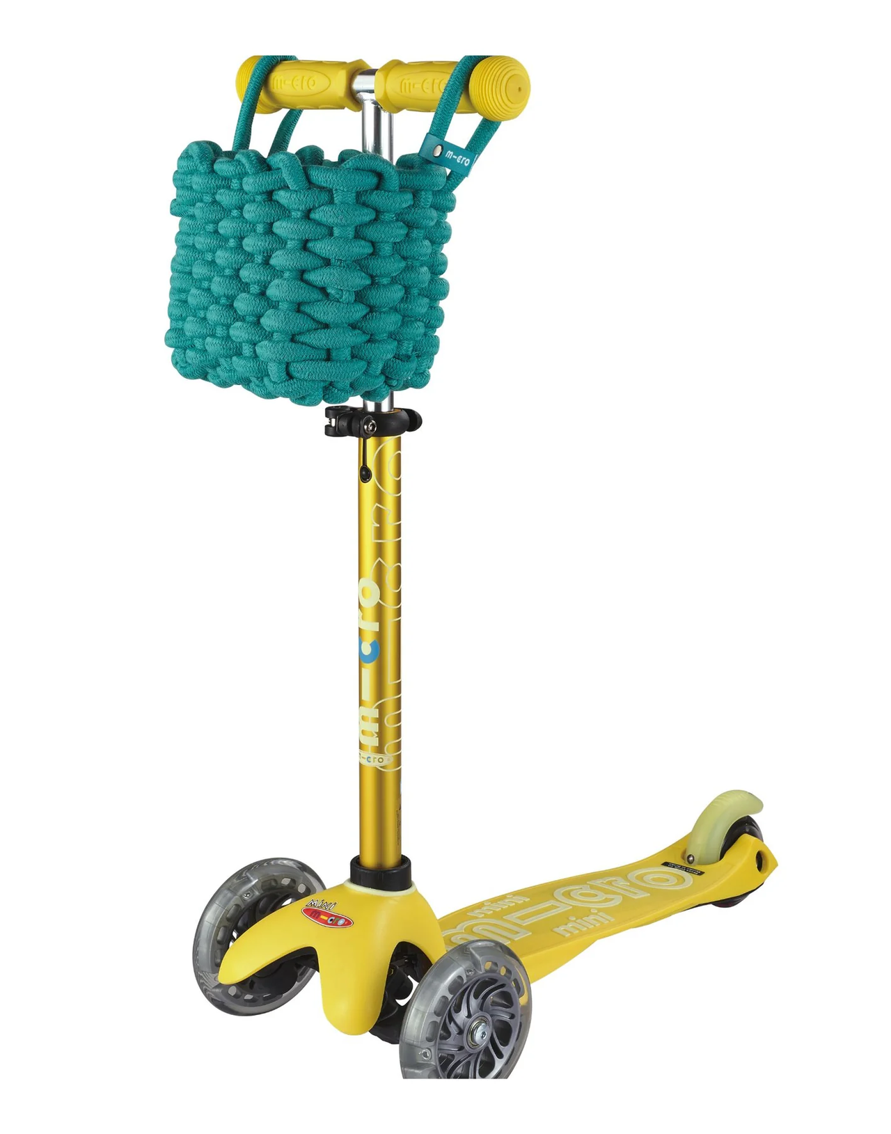 Micro Woven Scooter Basket Aqua