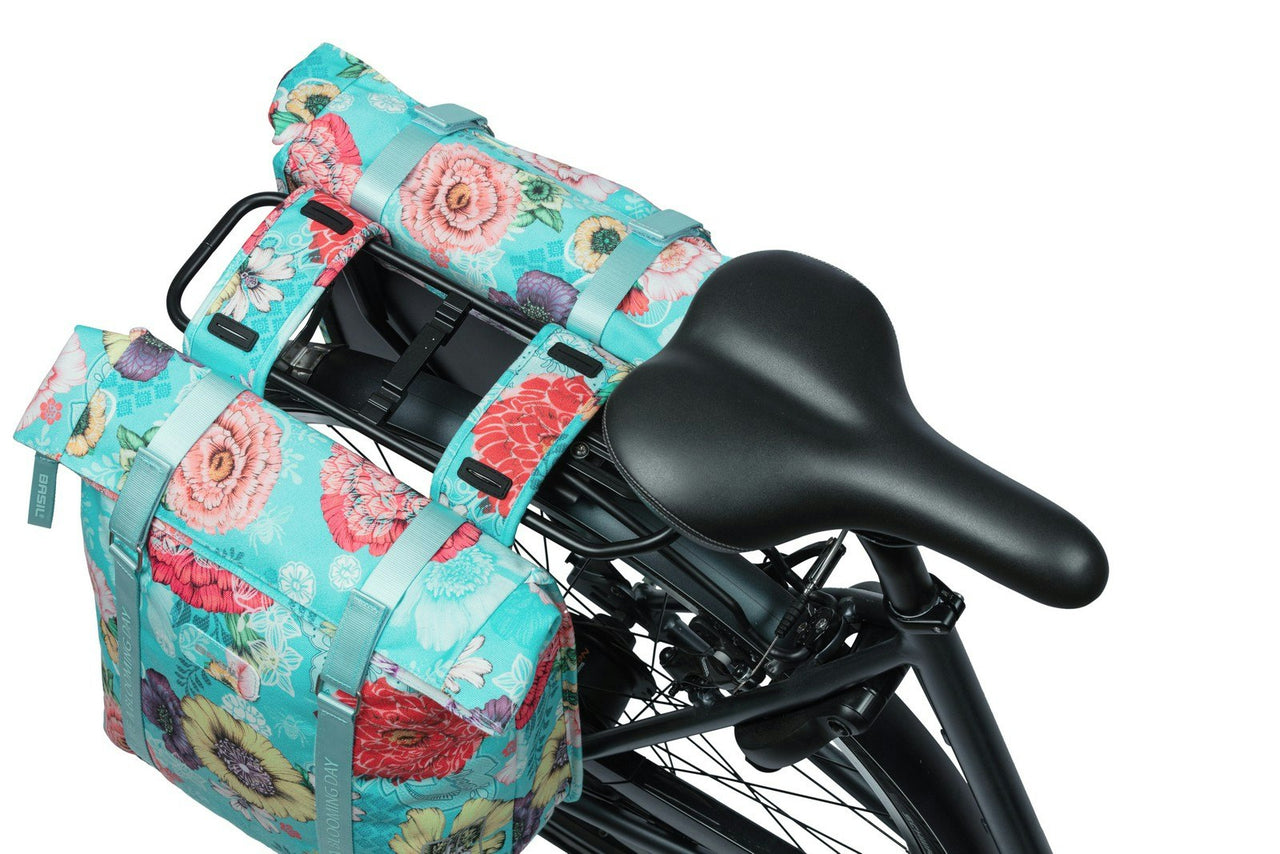 Basil Bloom Field Double Pannier Bag 28-35L Blue