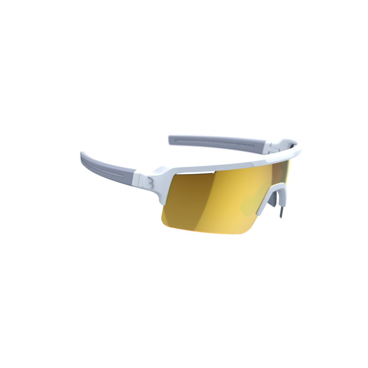 BBB Cycling Fuse Sportglasses Matt White/Dark Grey Pc MLC Gold