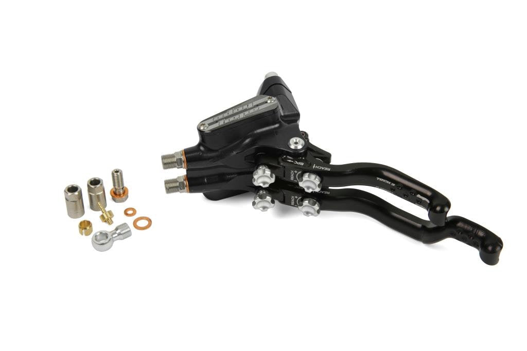 Hope Duo Master Cylinder Complete - Black - L/H