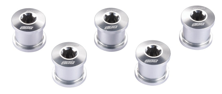 BBB Cycling Hexstars Chainring Bolts Silver 5Pcs